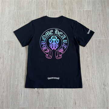 chrome hearts gradient horseshoe graphic short sleeve t-shirt